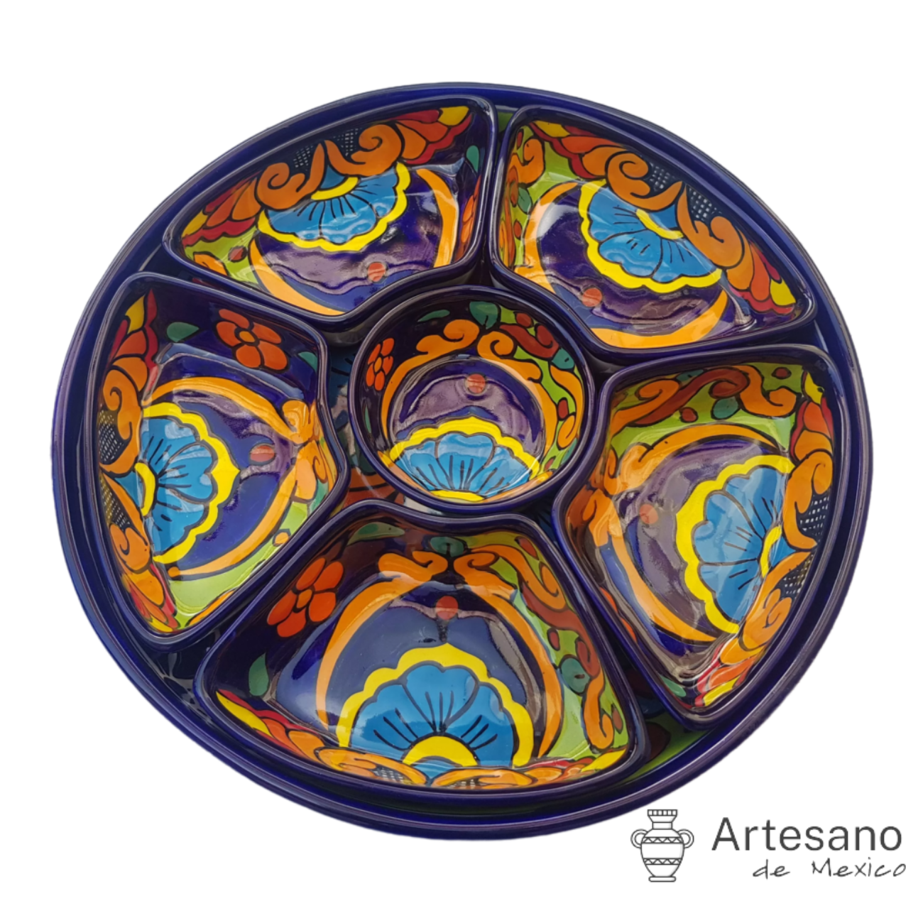 Talavera-style bowl for dipping, appetisers or other finger-foods