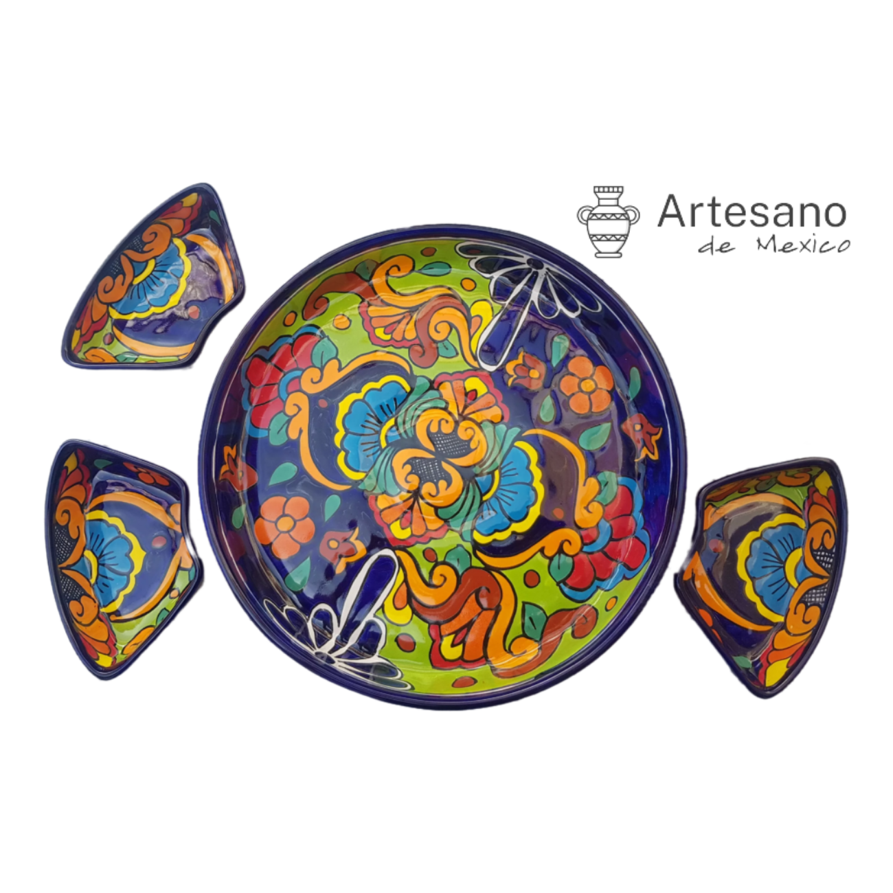 Talavera-style bowl for dipping, appetisers or other finger-foods