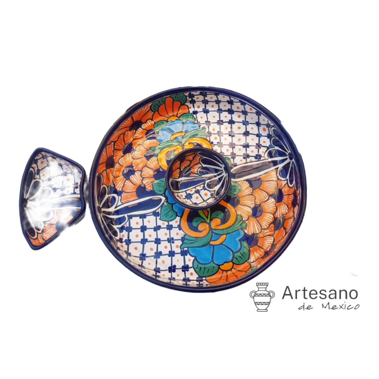 Talavera-style bowl for dipping, appetisers or other finger-foods