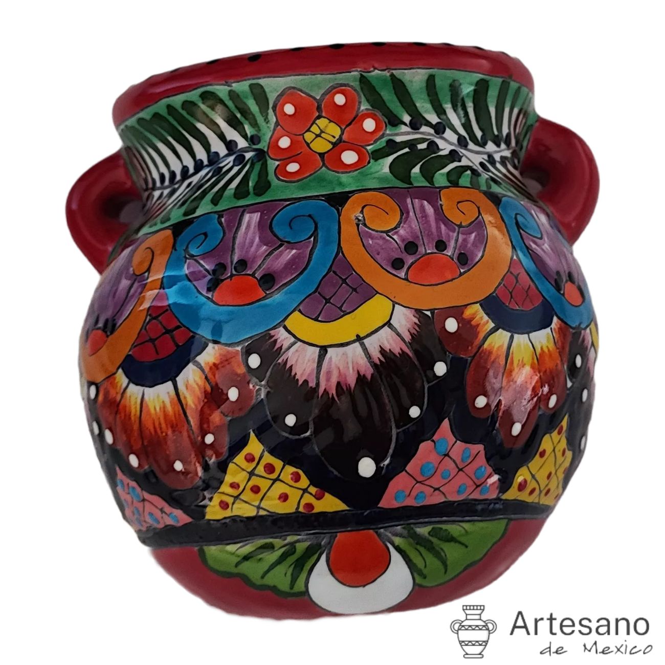 Talavera – style Wall Hanging Flower Pot