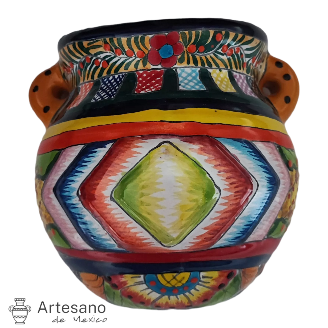 Talavera - style Wall Hanging Flower Pot