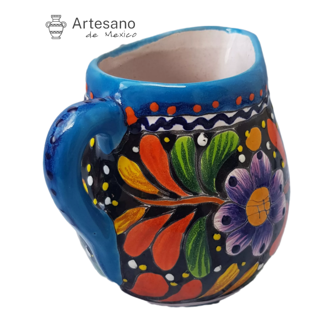 MEXICAN TALAVERA CERAMIC MILK/CREAMER JUG