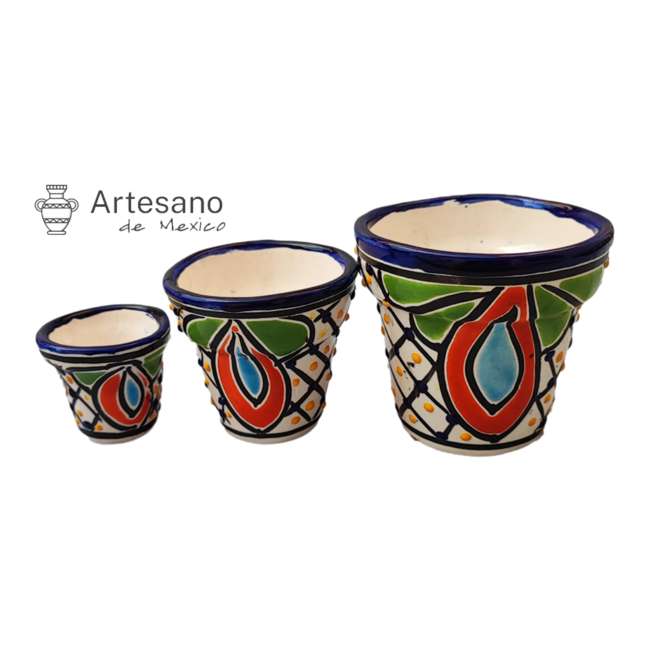 Talavera -style Mini Pot set