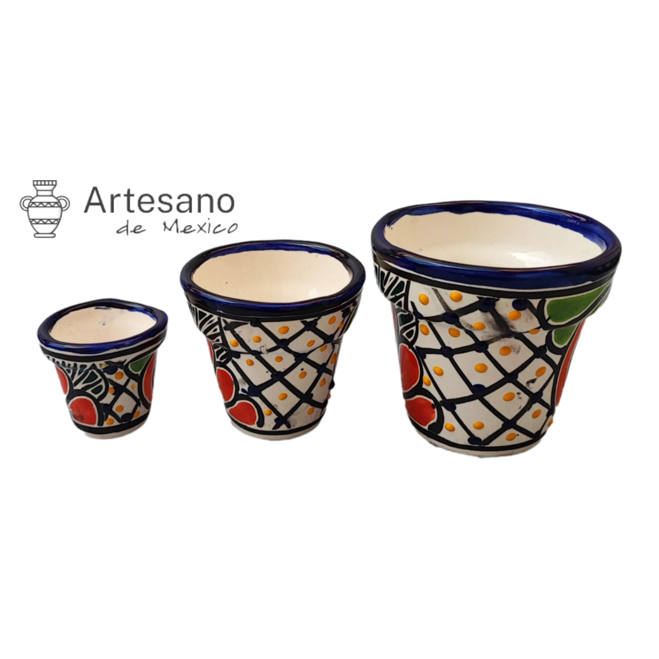 Talavera -style Mini Pot set
