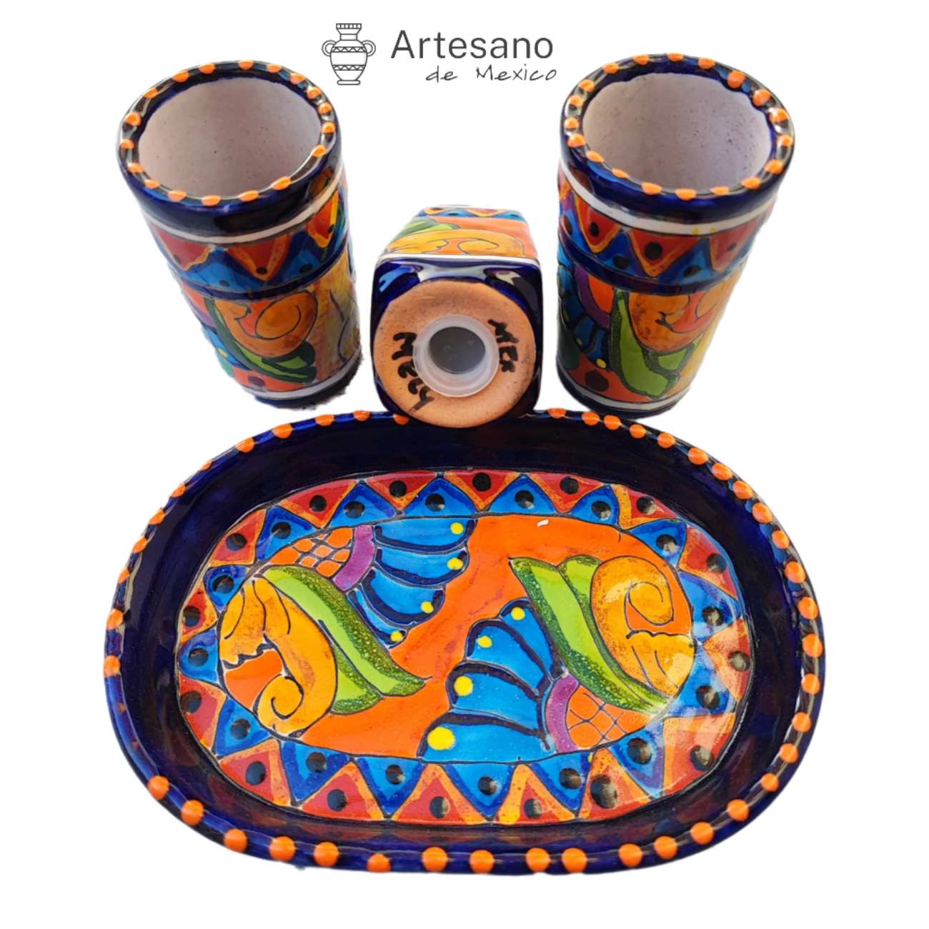 Talavera - style Tequila set