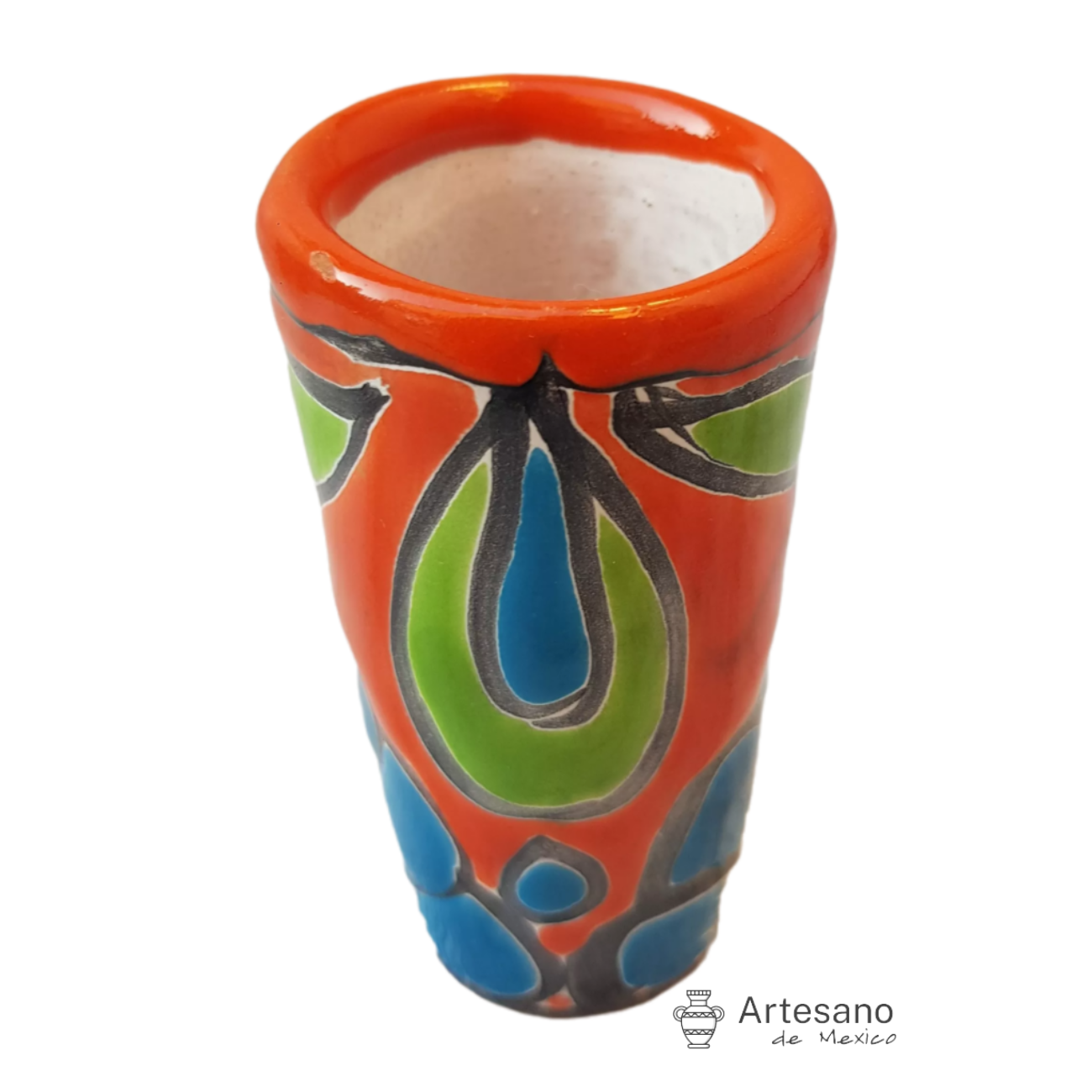 Talavera -style shot glass