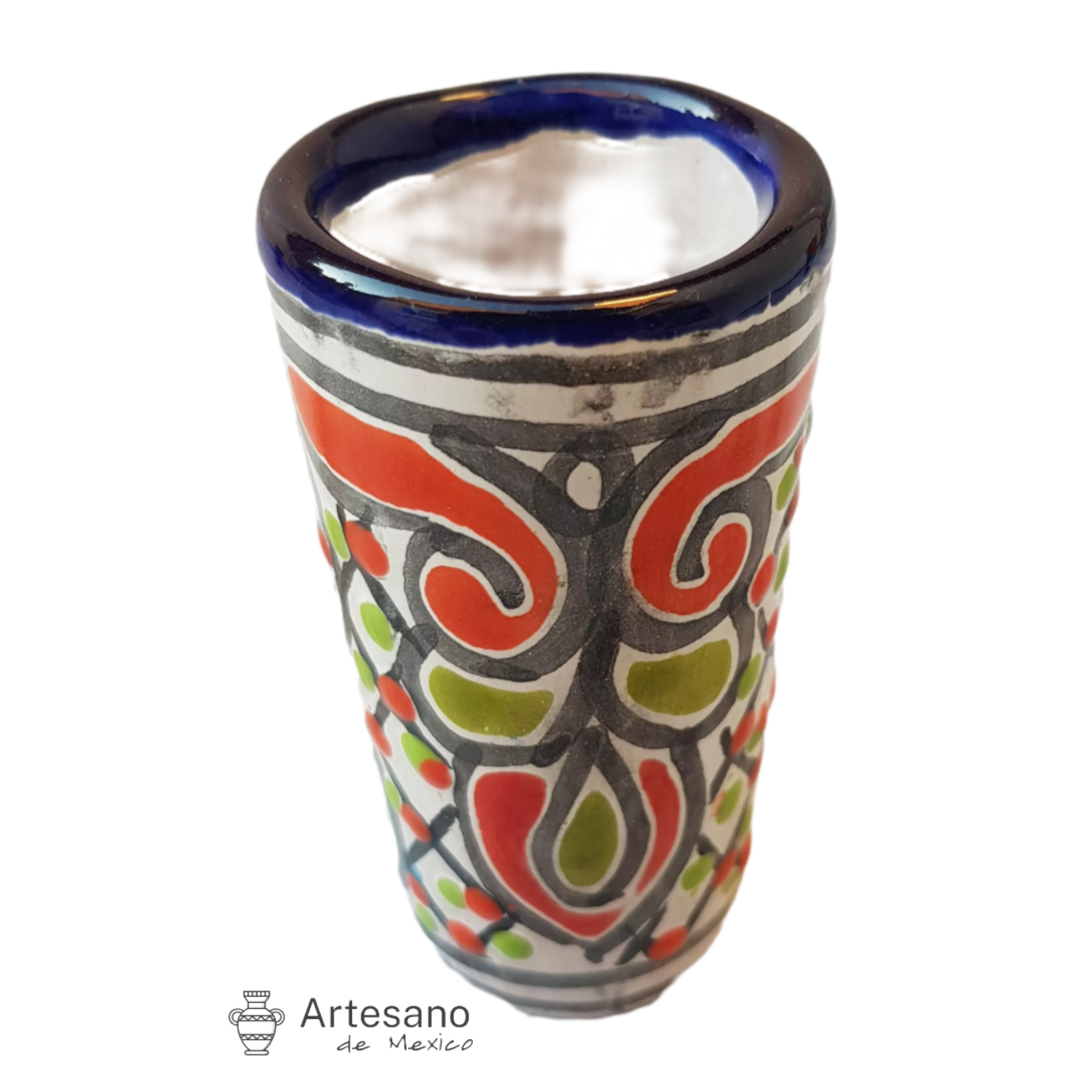 Talavera -style shot glass