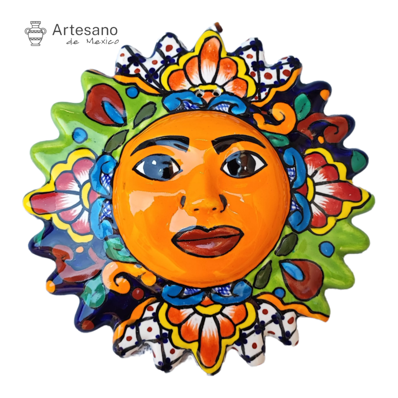 Talavera - style Sun Face