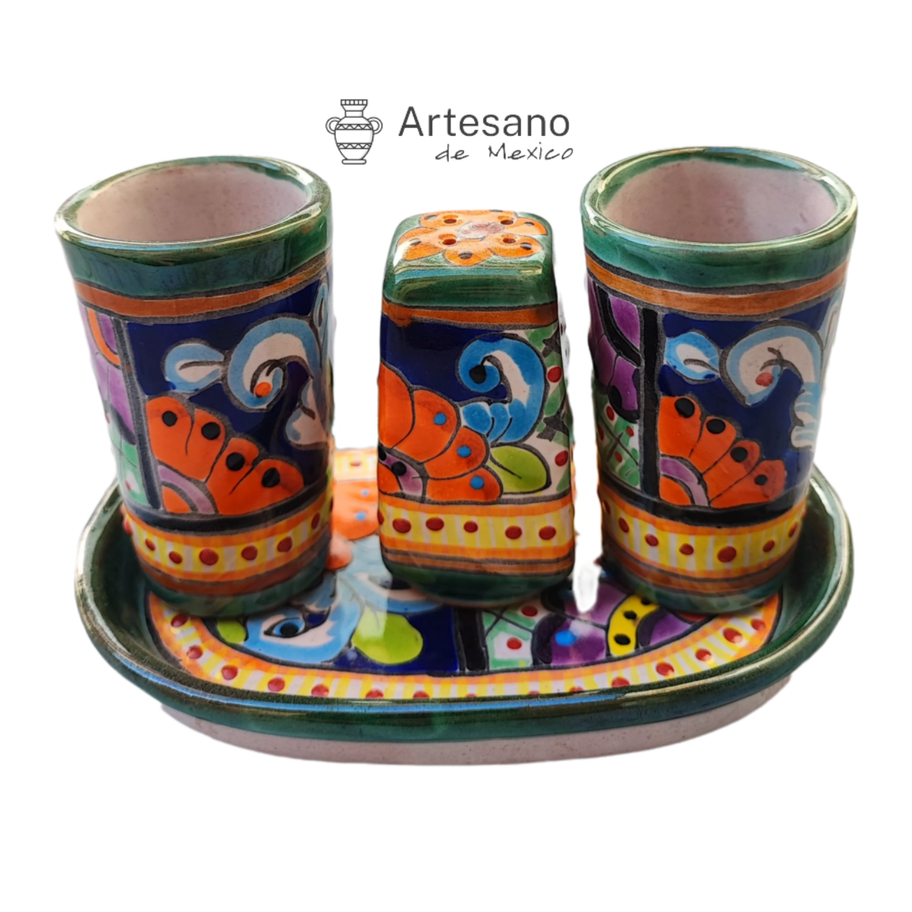 Talavera – style Tequila set