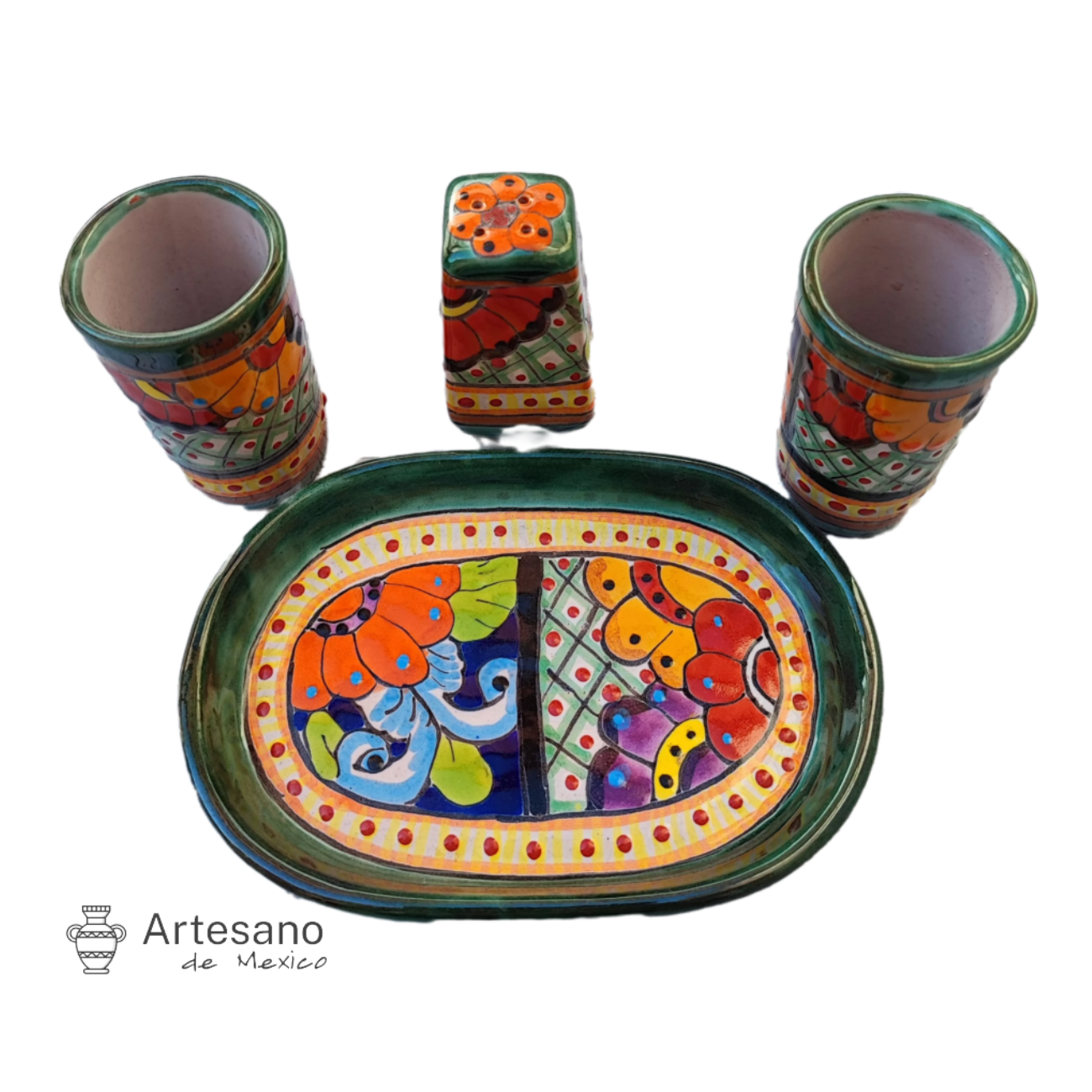 Talavera – style Tequila set