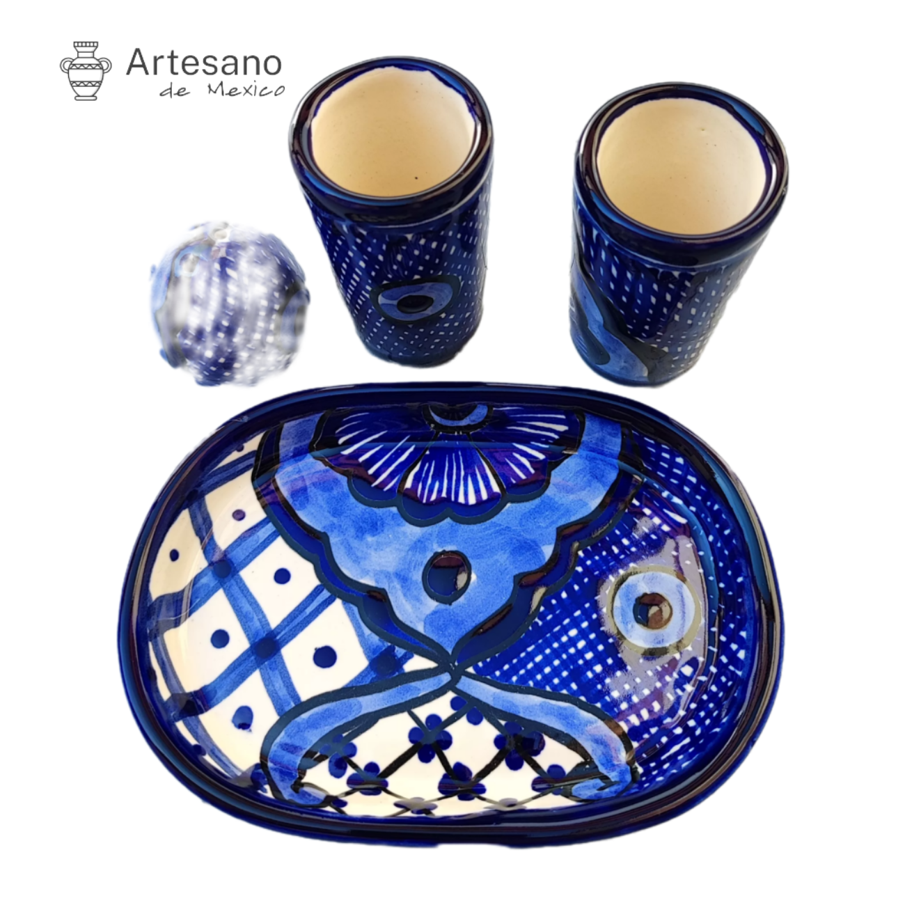 Talavera – style Tequila set