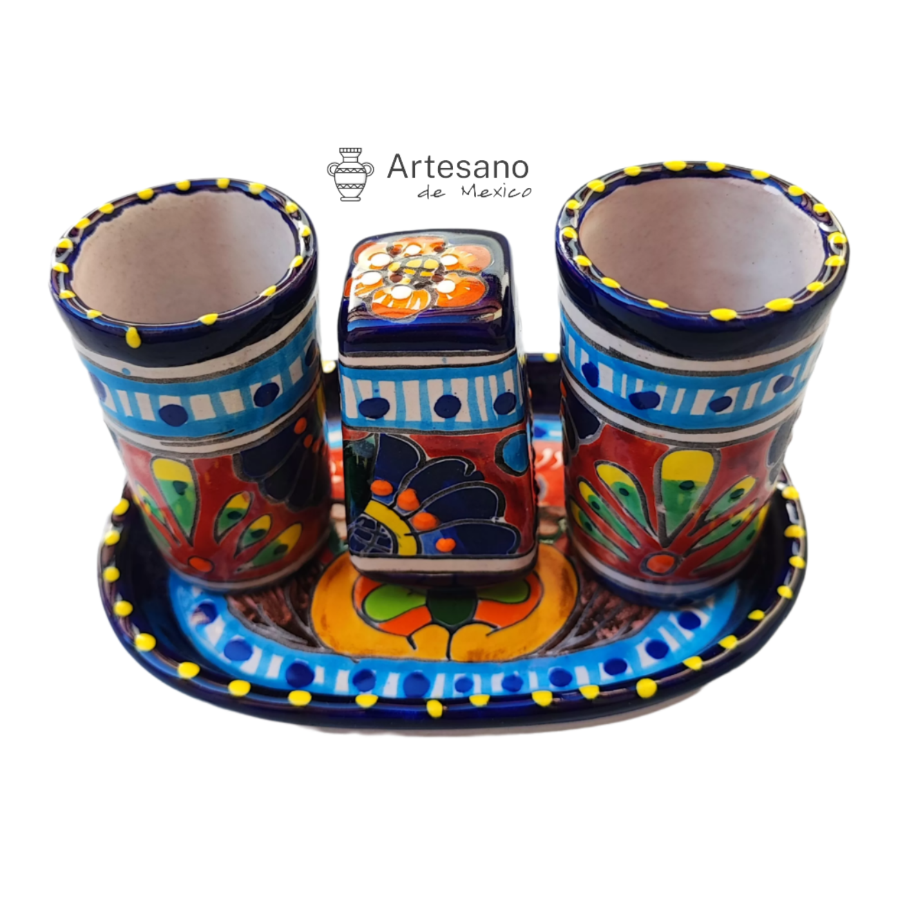 Talavera – style Tequila set