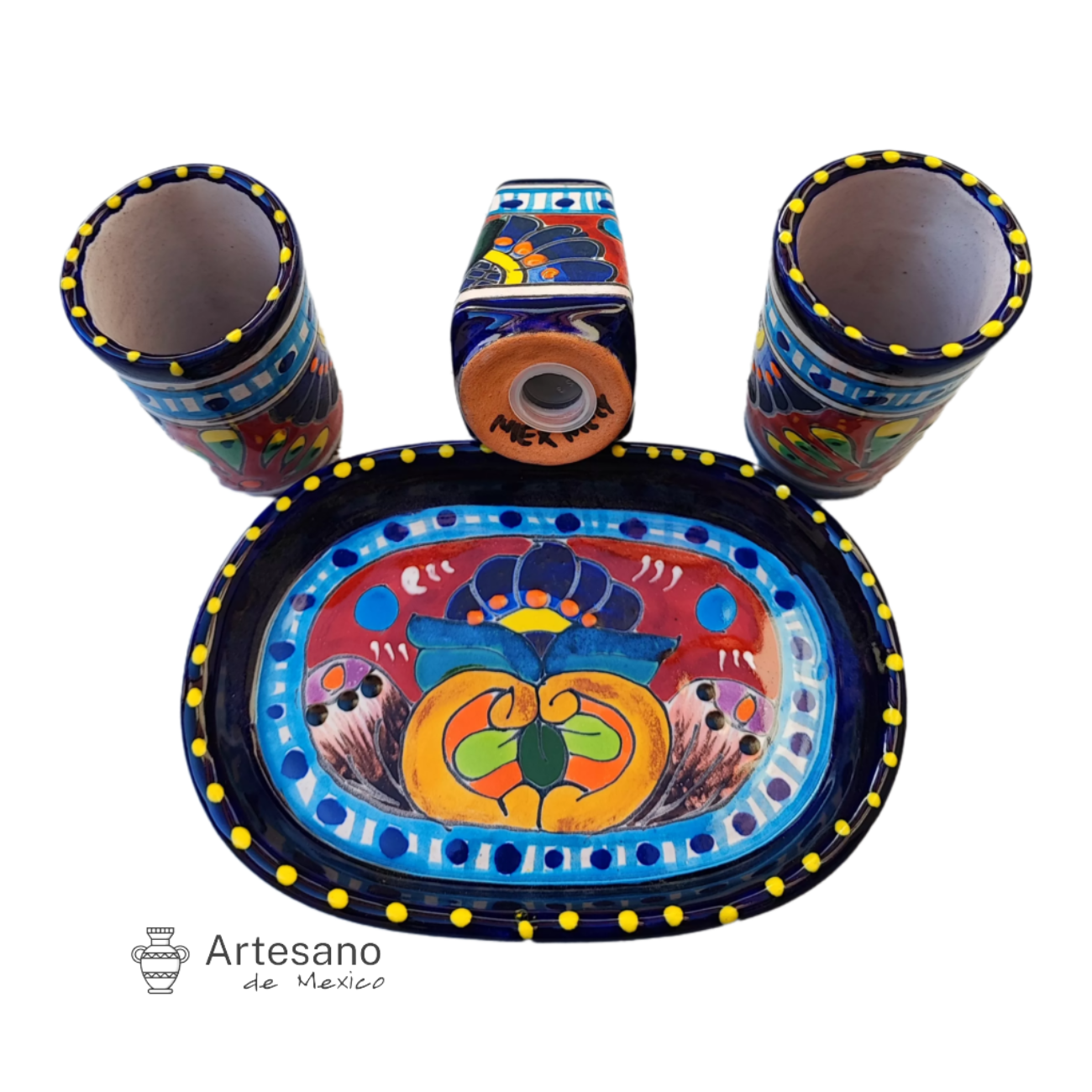 Talavera – style Tequila set