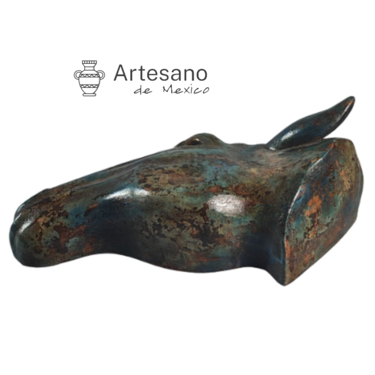 Mexican Hand Made Hand Painted Half A  Horse's Head