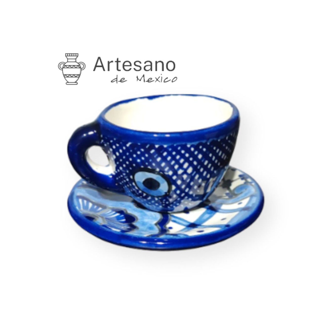 Talavera- Style Hand Painted Espresso Cup