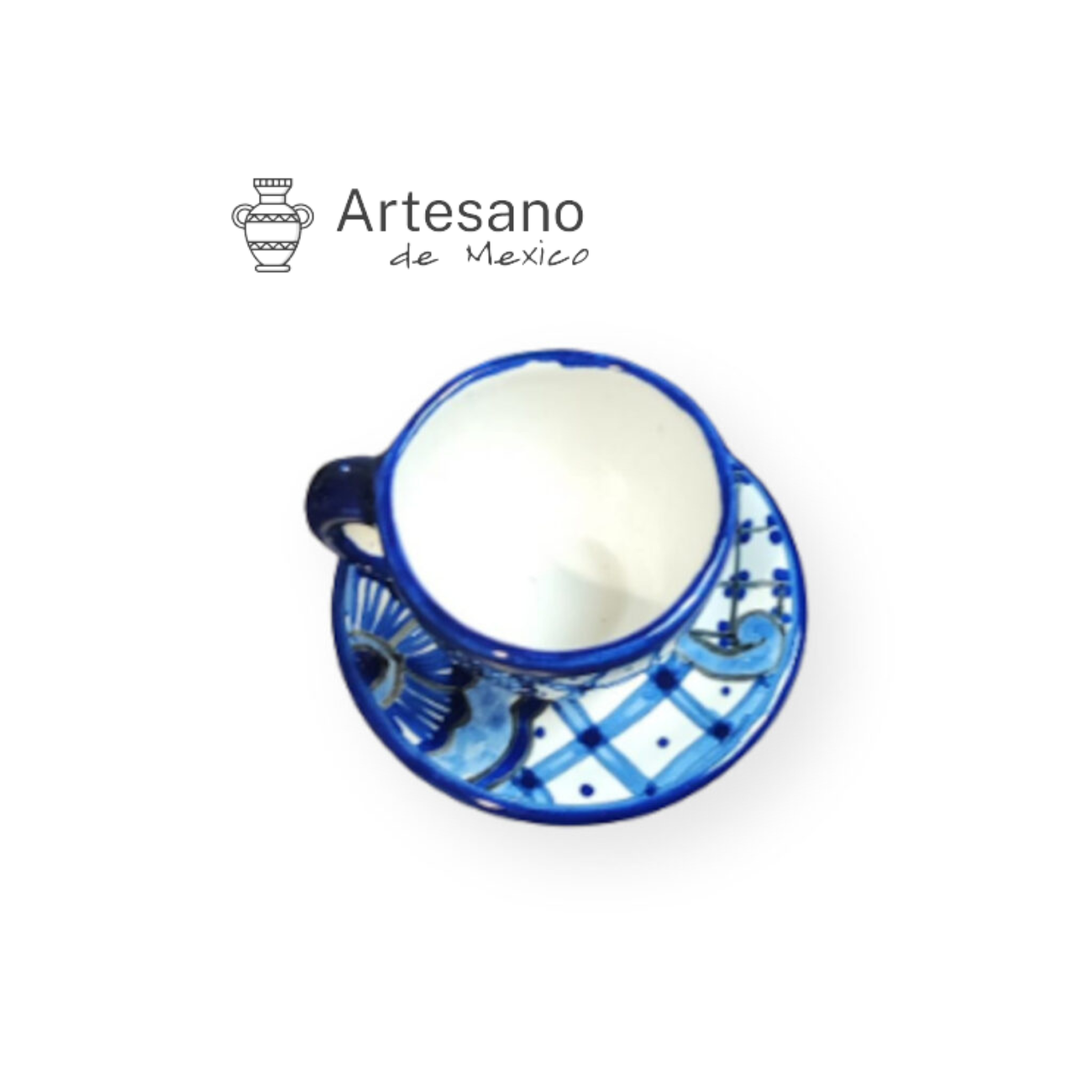 Talavera- Style Hand Painted Espresso Cup