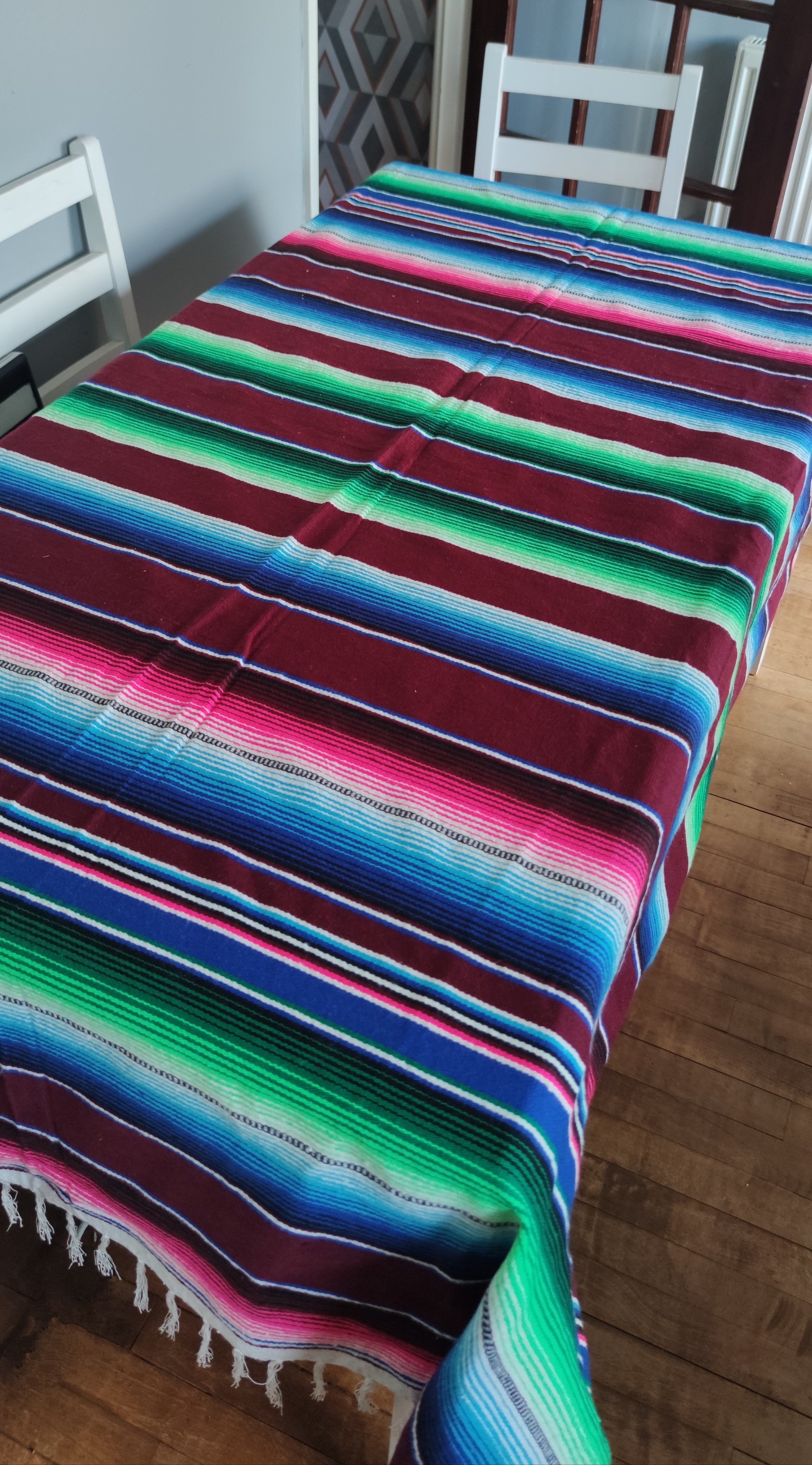 Authentic handwoven Mexican tablecloth