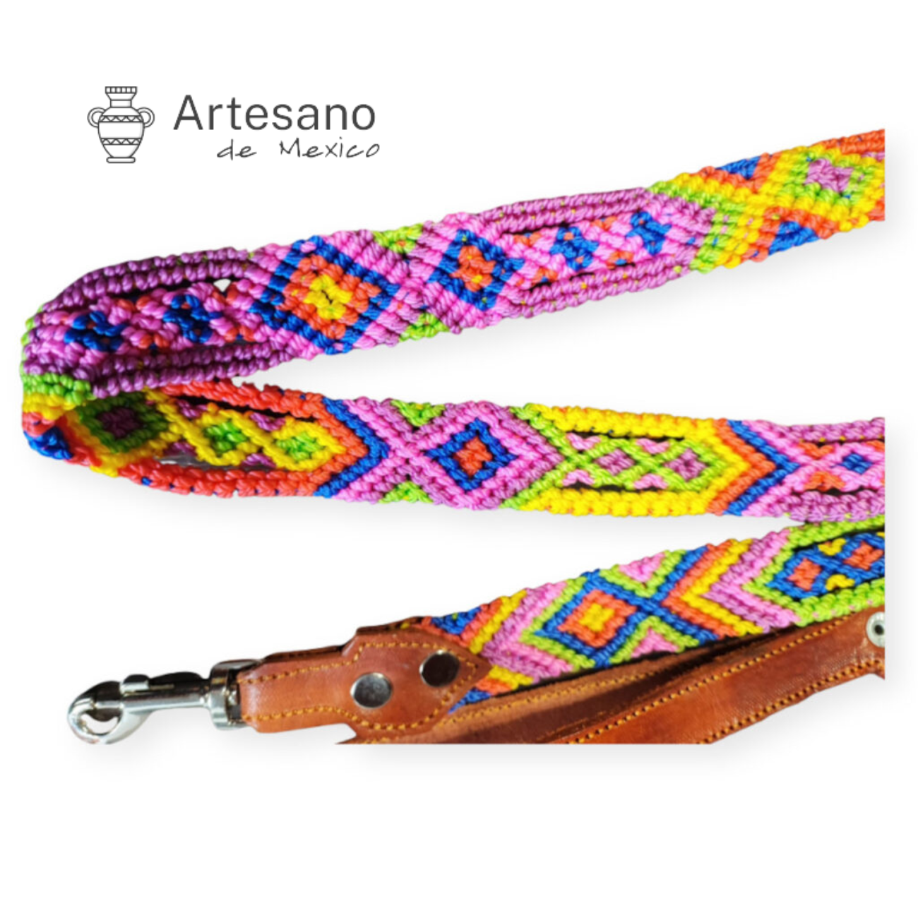 Mexican hand-woven dog  leash M Size
