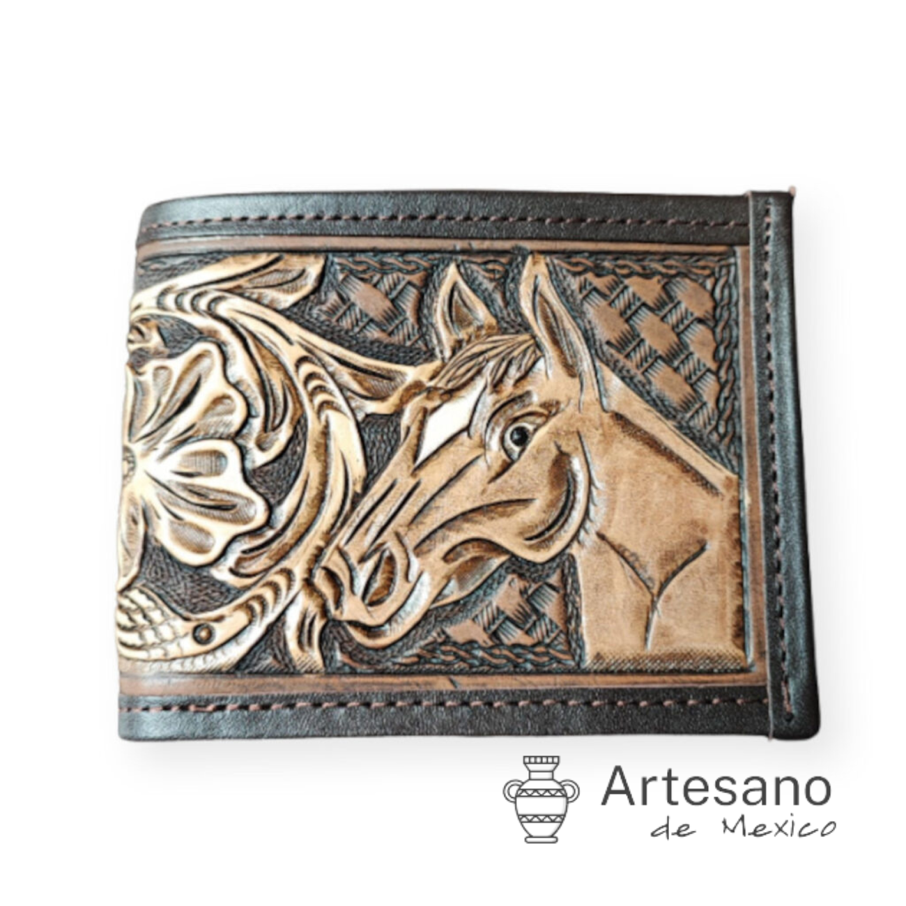 Authentic handmade Mexican leather wallet