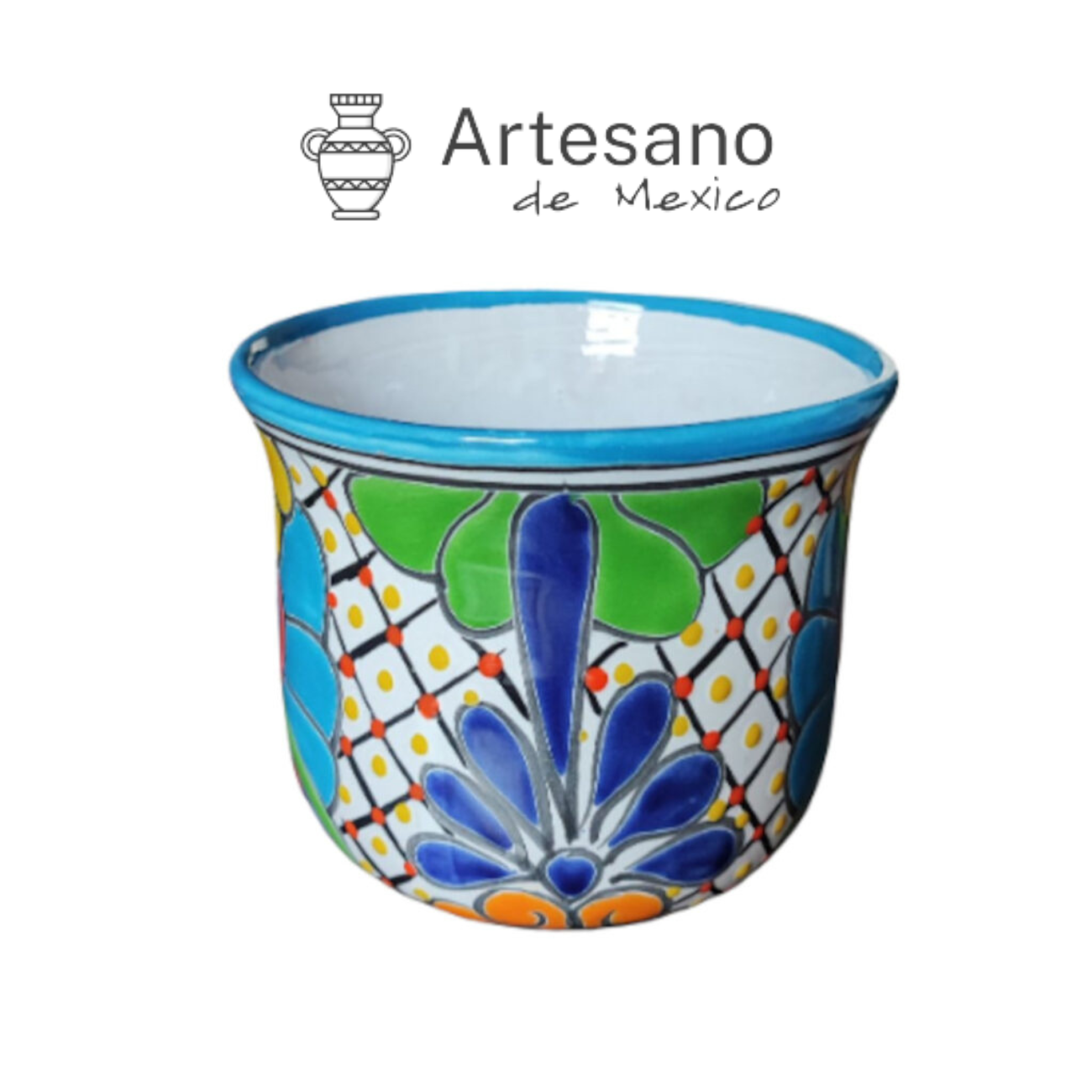 Talavera - style " Champanera" Flower pot