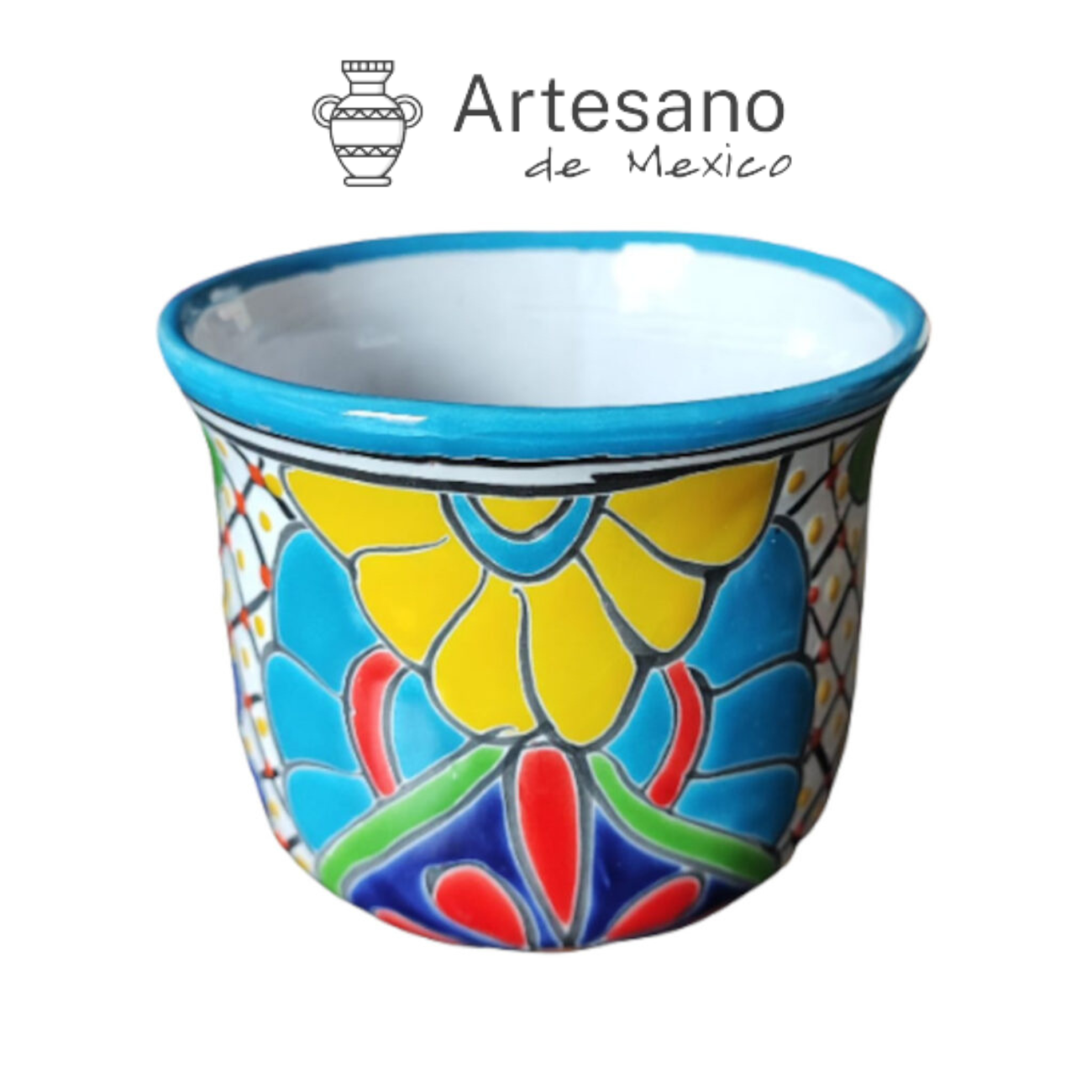 Talavera - style " Champanera" Flower pot