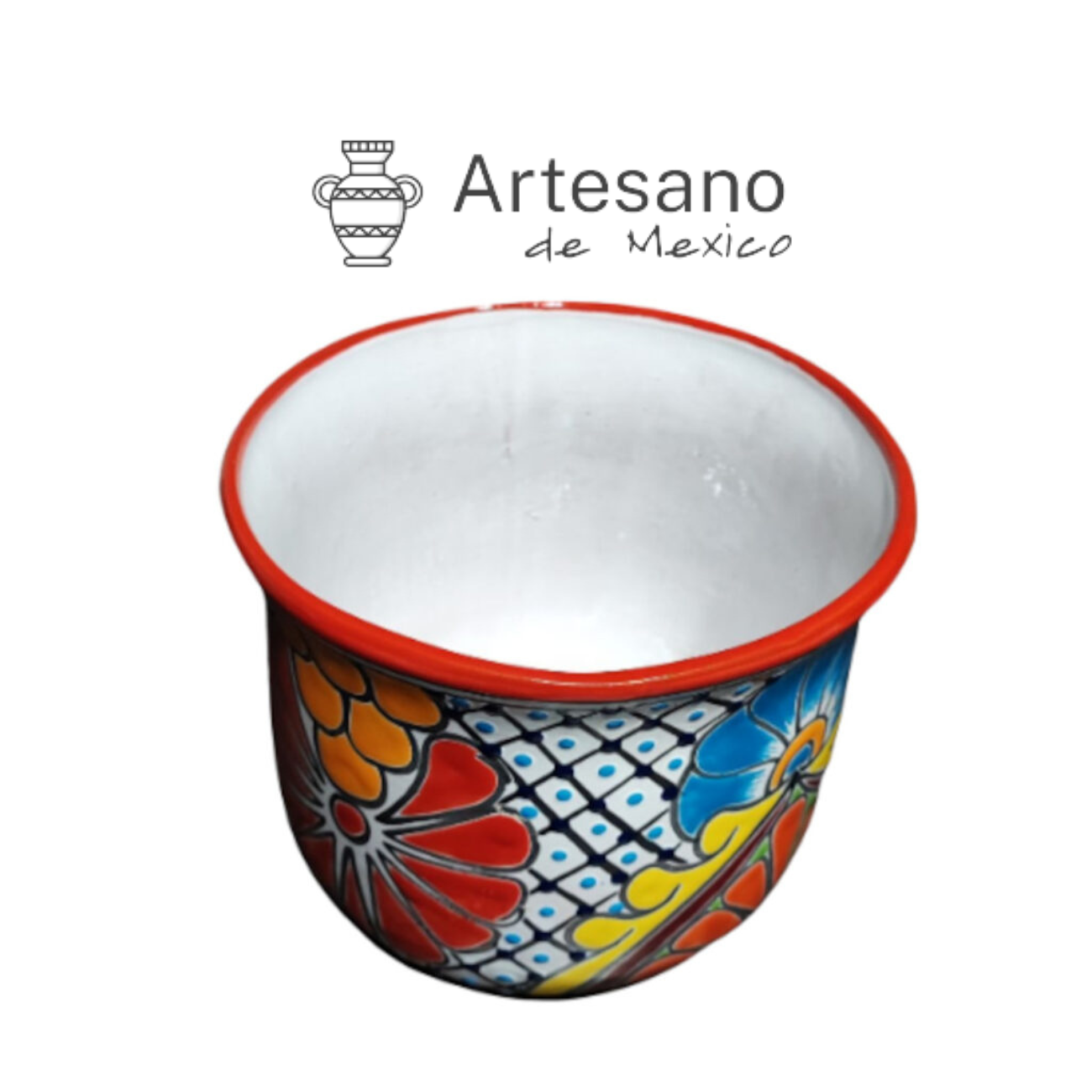 Talavera - style " Champanera" Flower pot