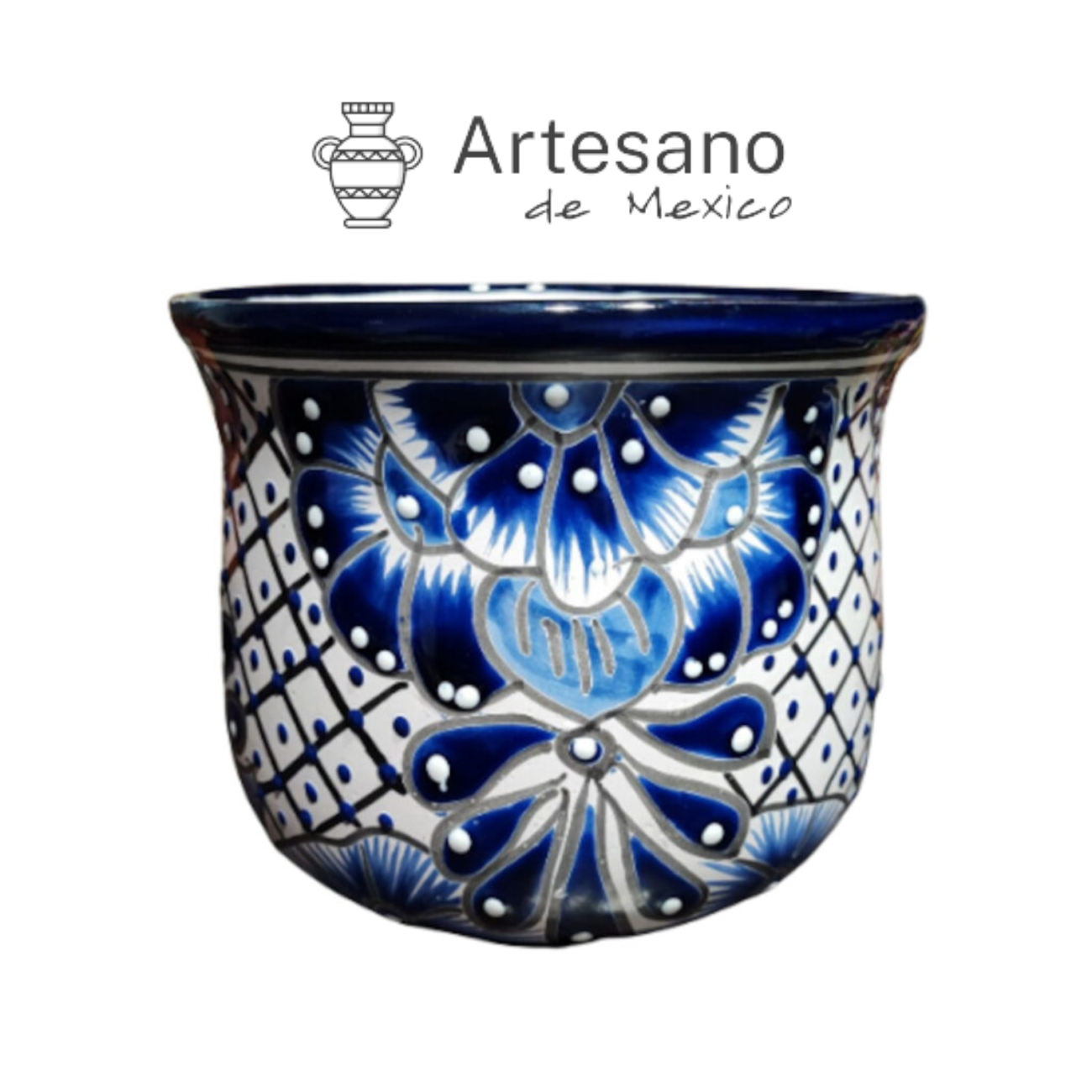 Talavera - style " Champanera" Flower pot