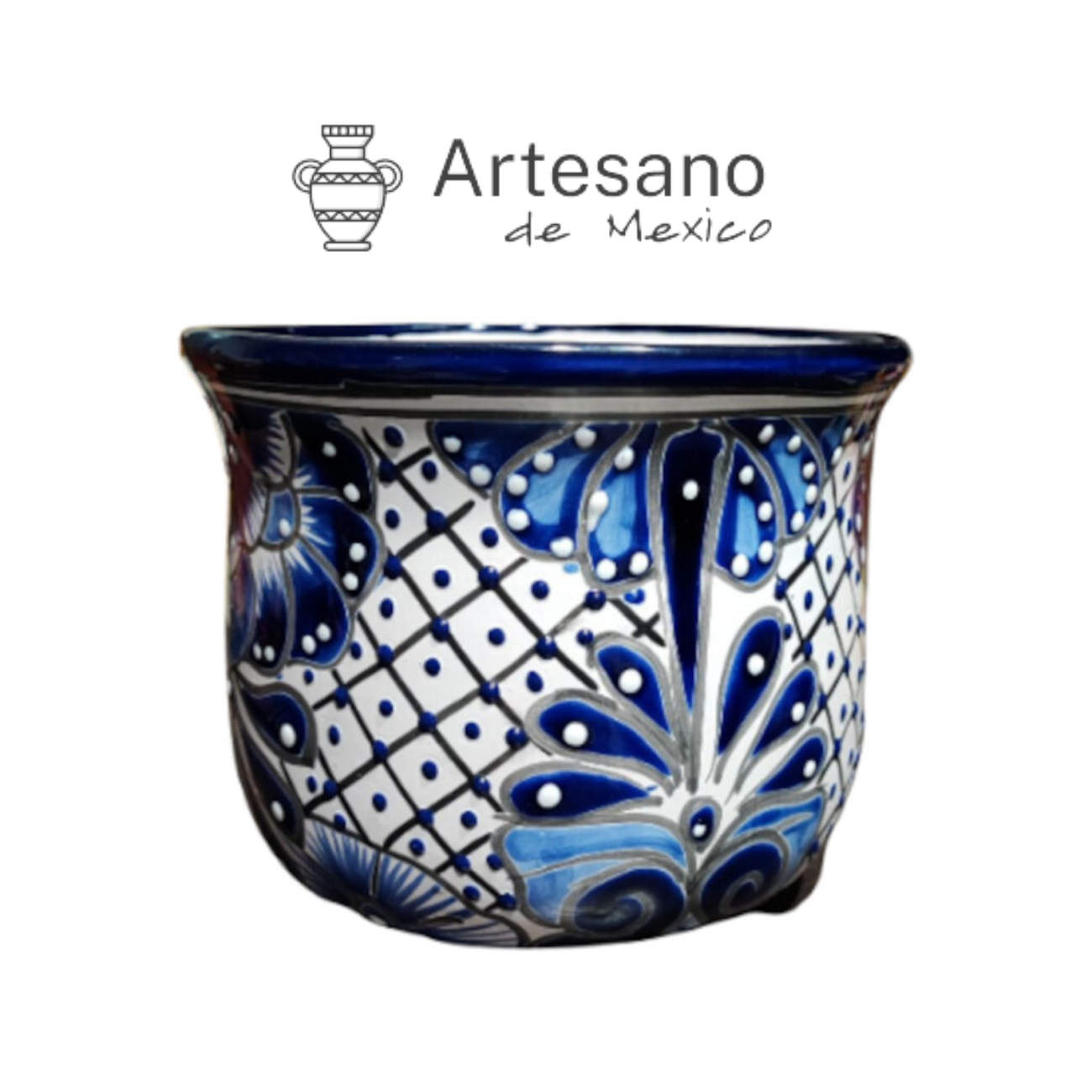 Talavera - style " Champanera" Flower pot