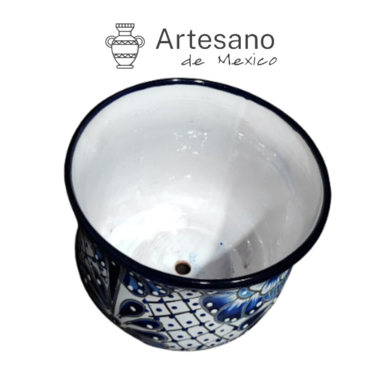 Talavera - style " Champanera" Flower pot