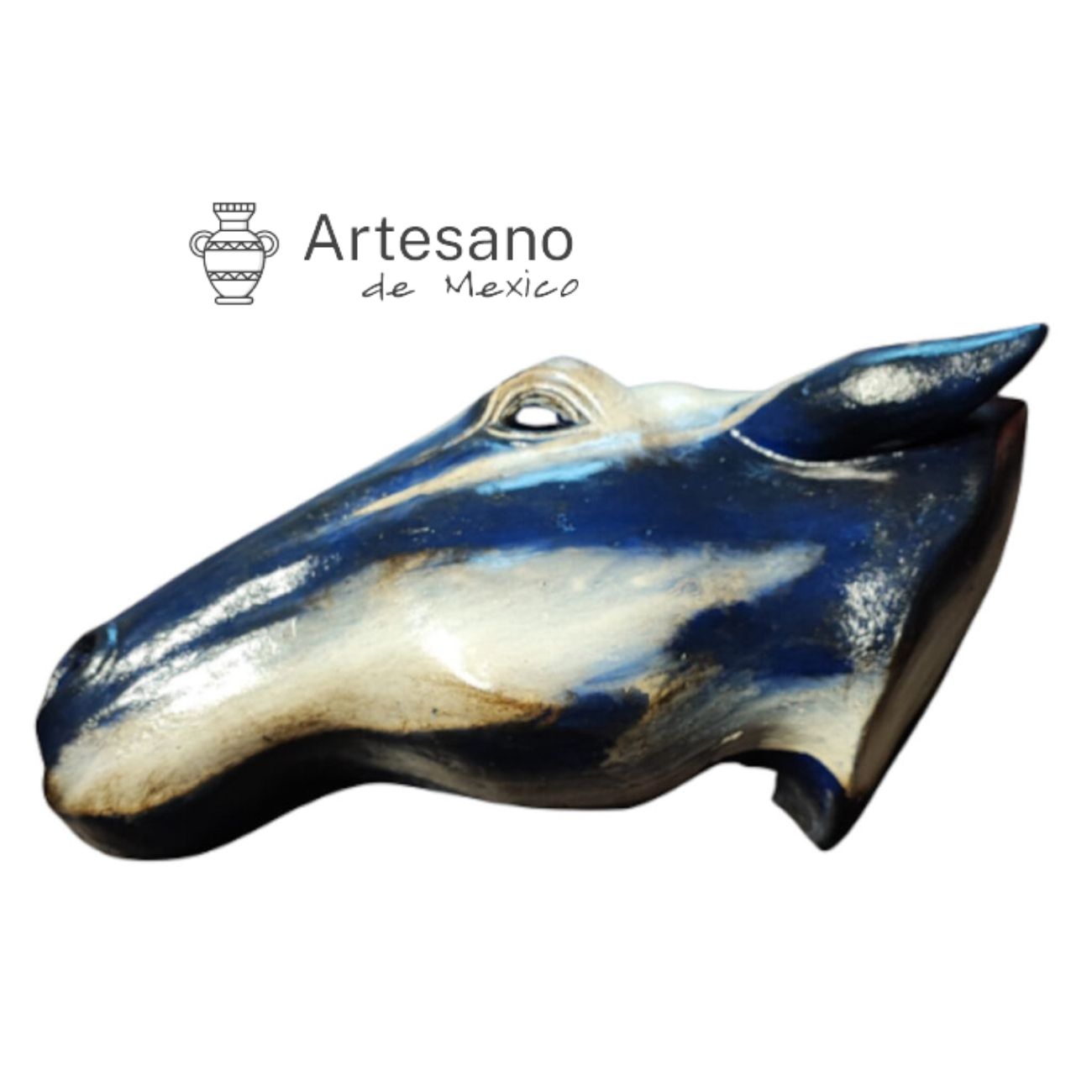 Mexican Hand Made Hand Painted Half A  Horse's Head