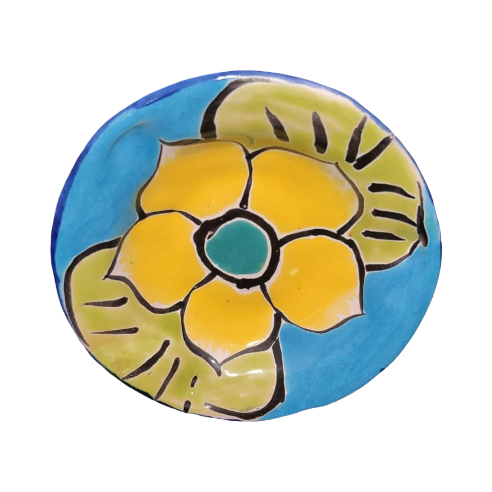 HAND-PAINTED TALAVERA CERAMIC ASHTRAY