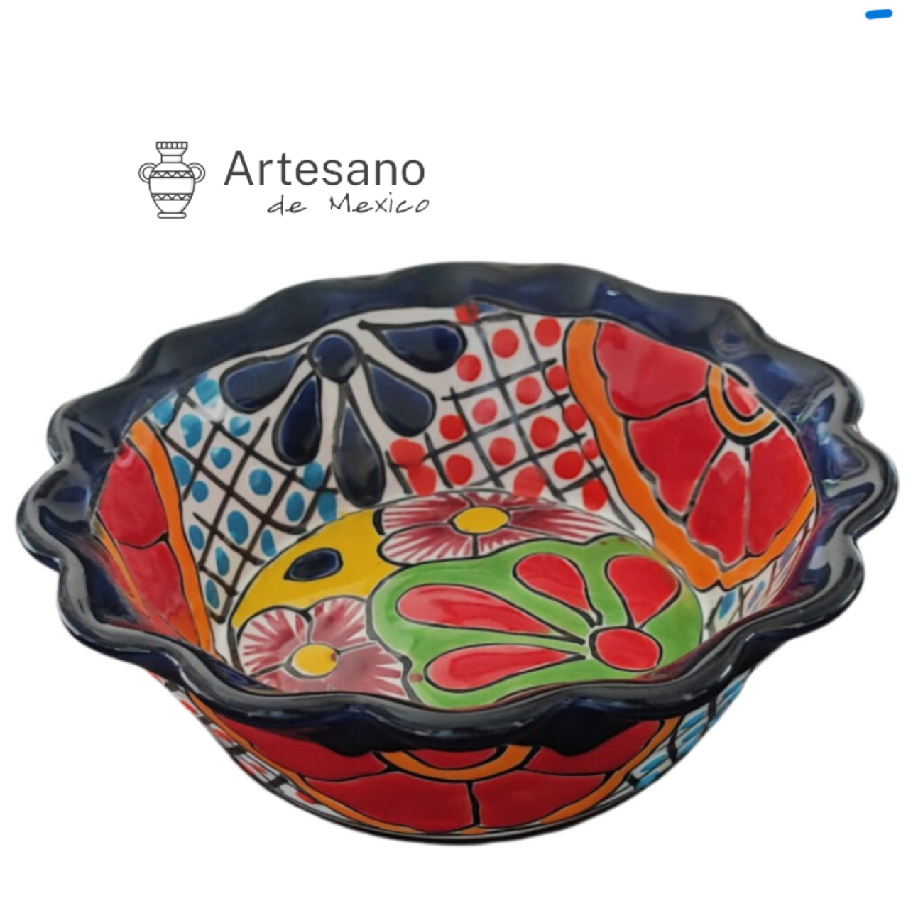 AUTHENTIC TALAVERA HANDMADE DEEP SERVING DISH