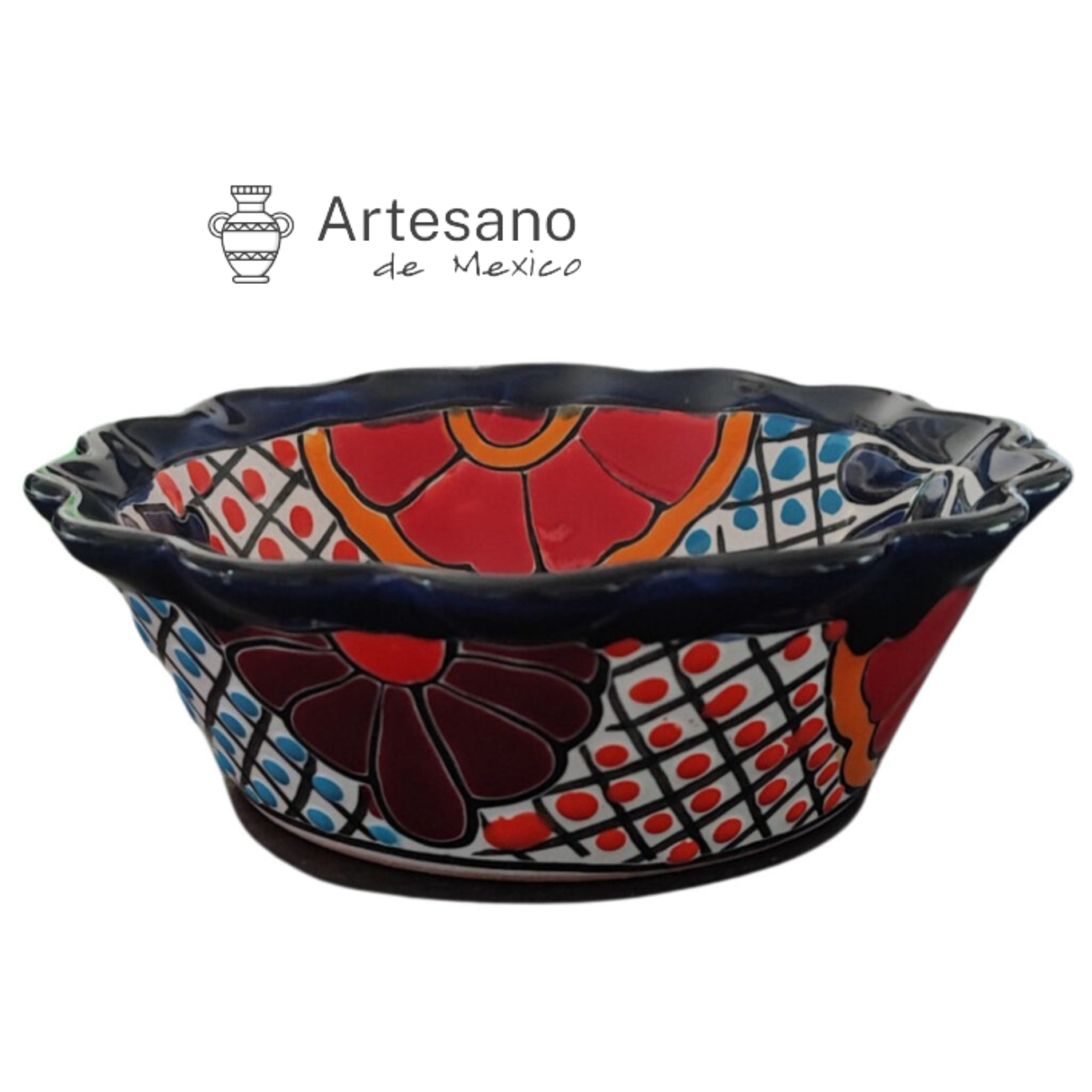 AUTHENTIC TALAVERA HANDMADE DEEP SERVING DISH