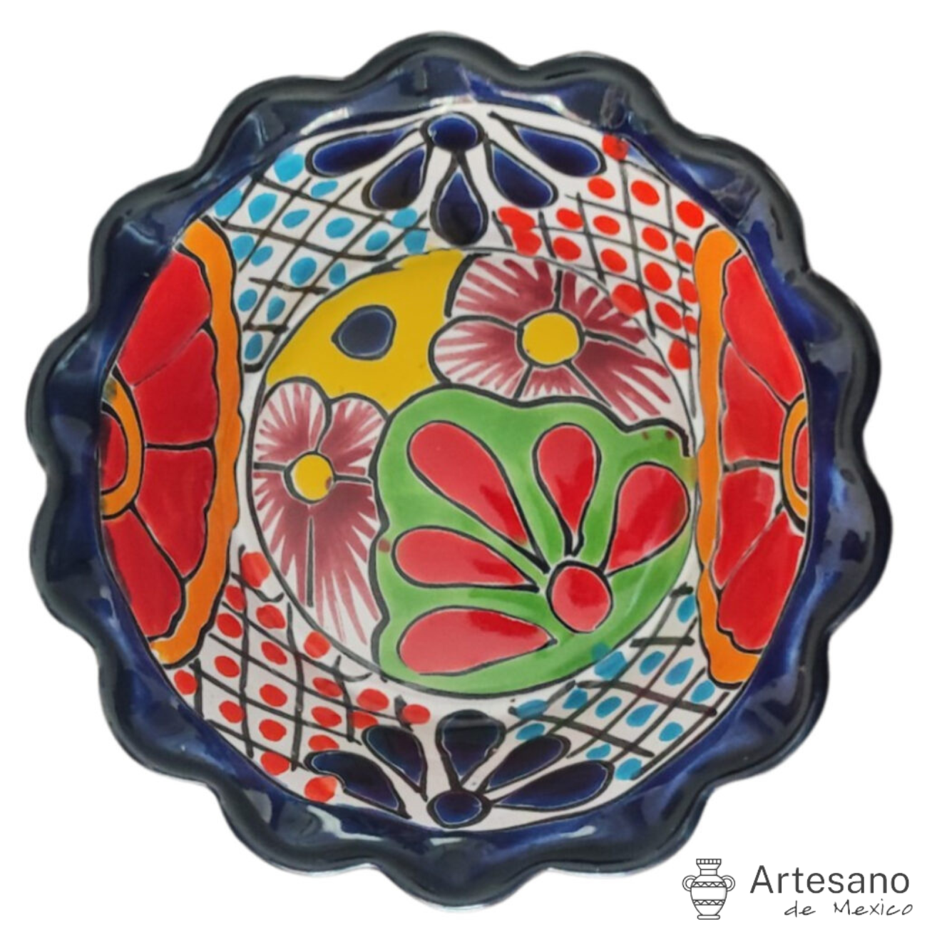 AUTHENTIC TALAVERA HANDMADE DEEP SERVING DISH