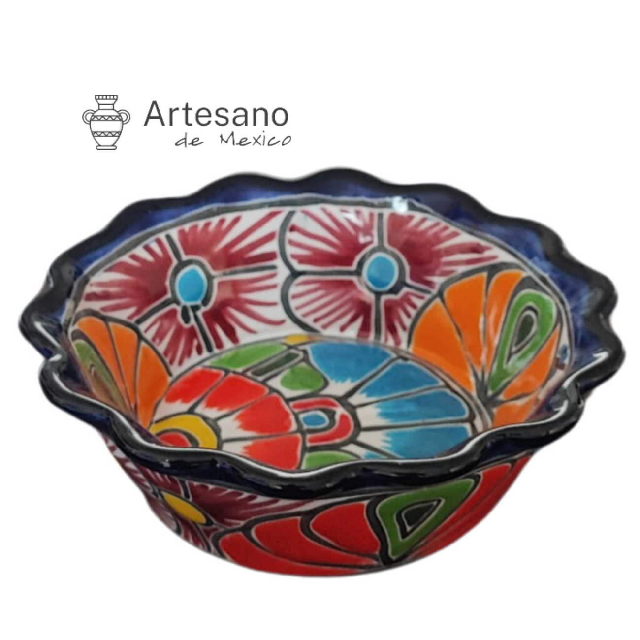 AUTHENTIC TALAVERA HANDMADE DEEP SERVING DISH