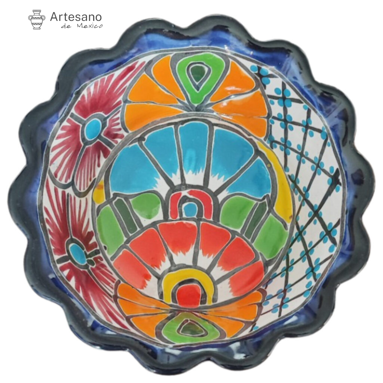 AUTHENTIC TALAVERA HANDMADE DEEP SERVING DISH