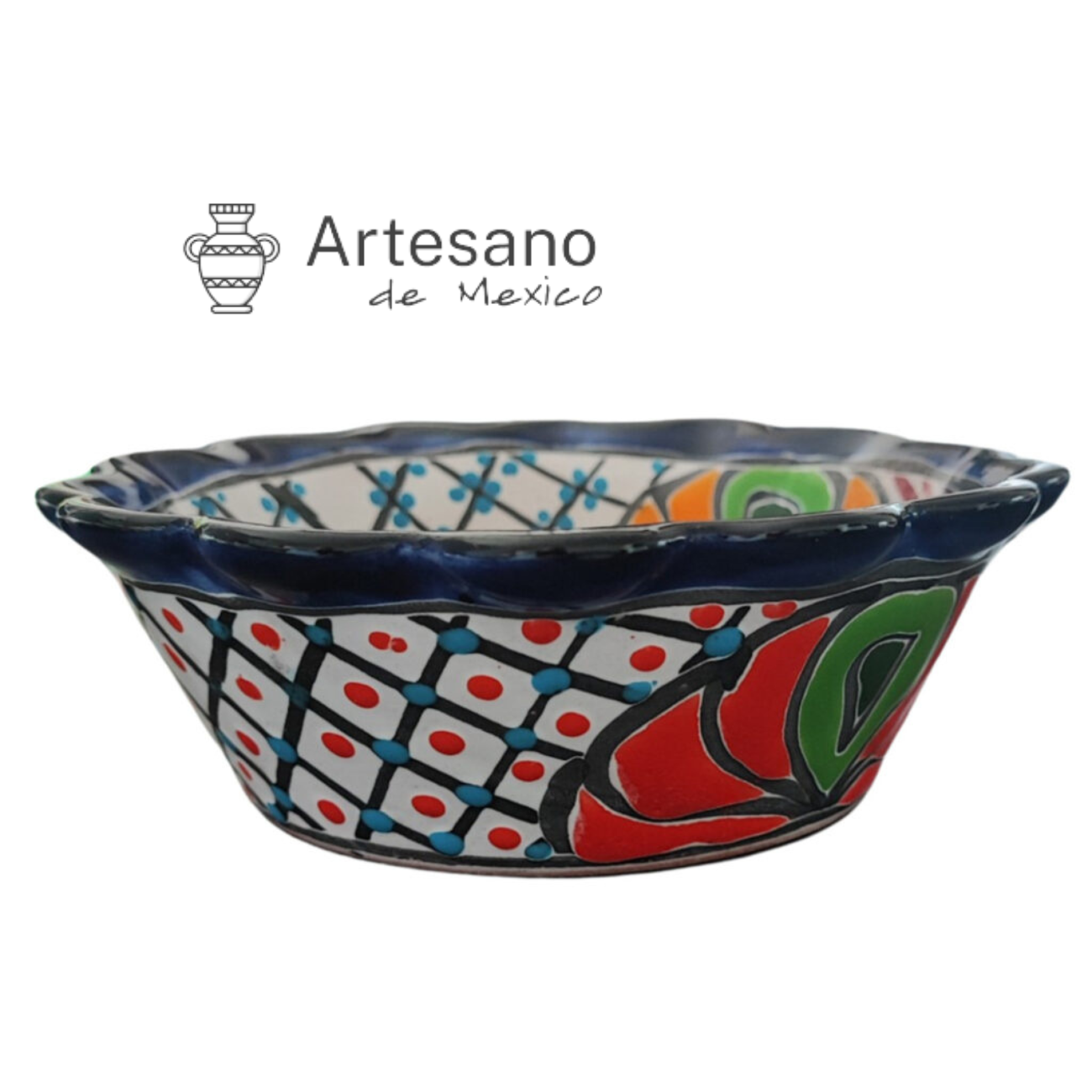 AUTHENTIC TALAVERA HANDMADE DEEP SERVING DISH