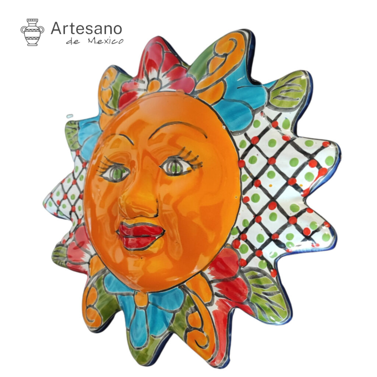 Talavera - style Sun Face
