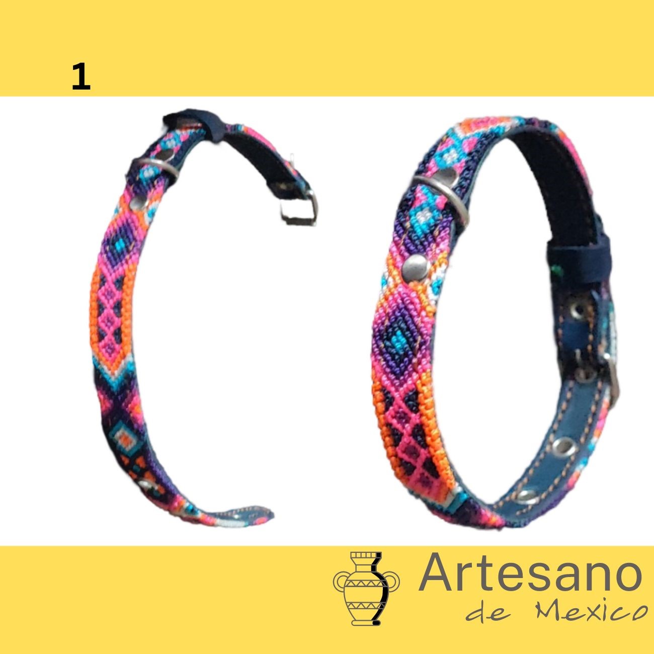 Mexican Hand Woven Dog Collars