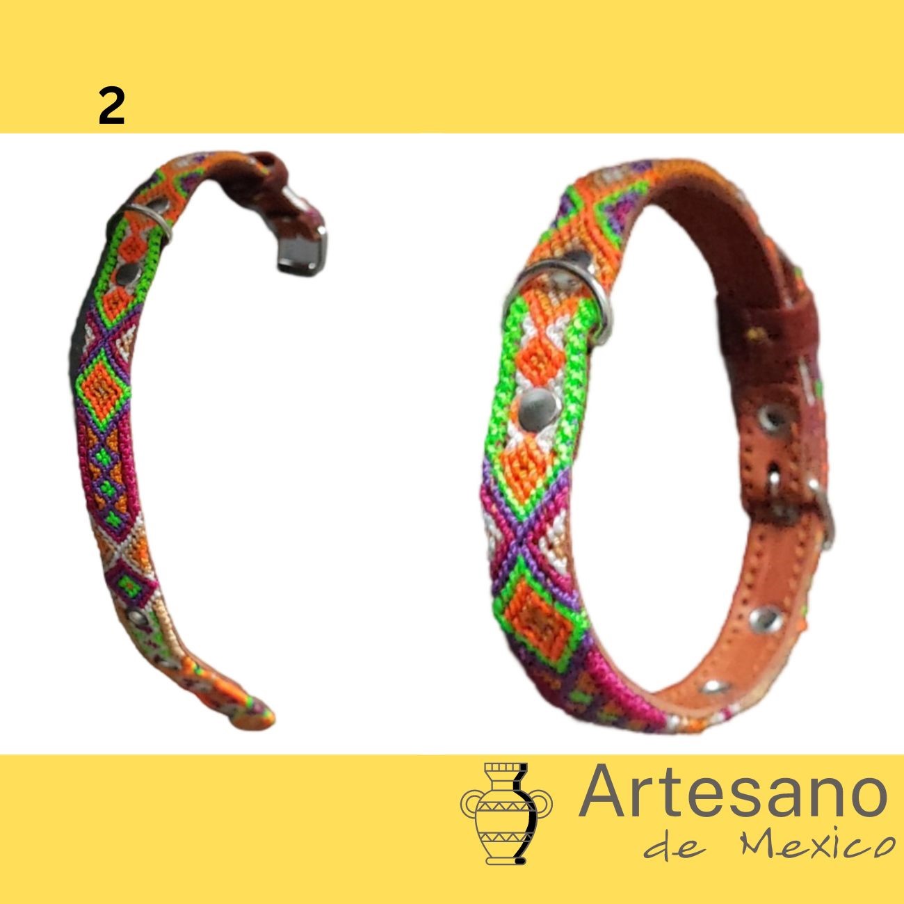 Mexican Hand Woven Dog Collars