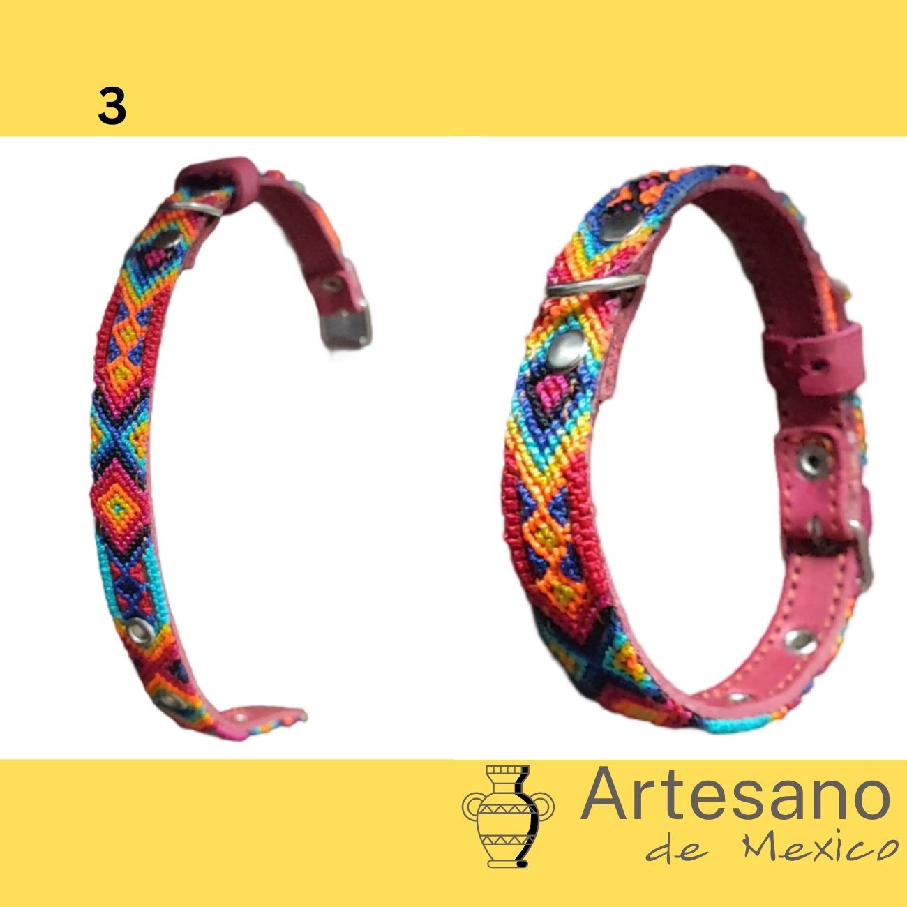 Mexican Hand Woven Dog Collars