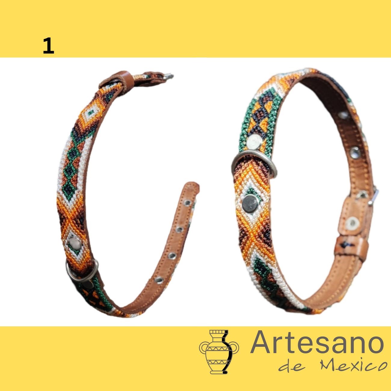 Mexican Hand Woven Dog Collars