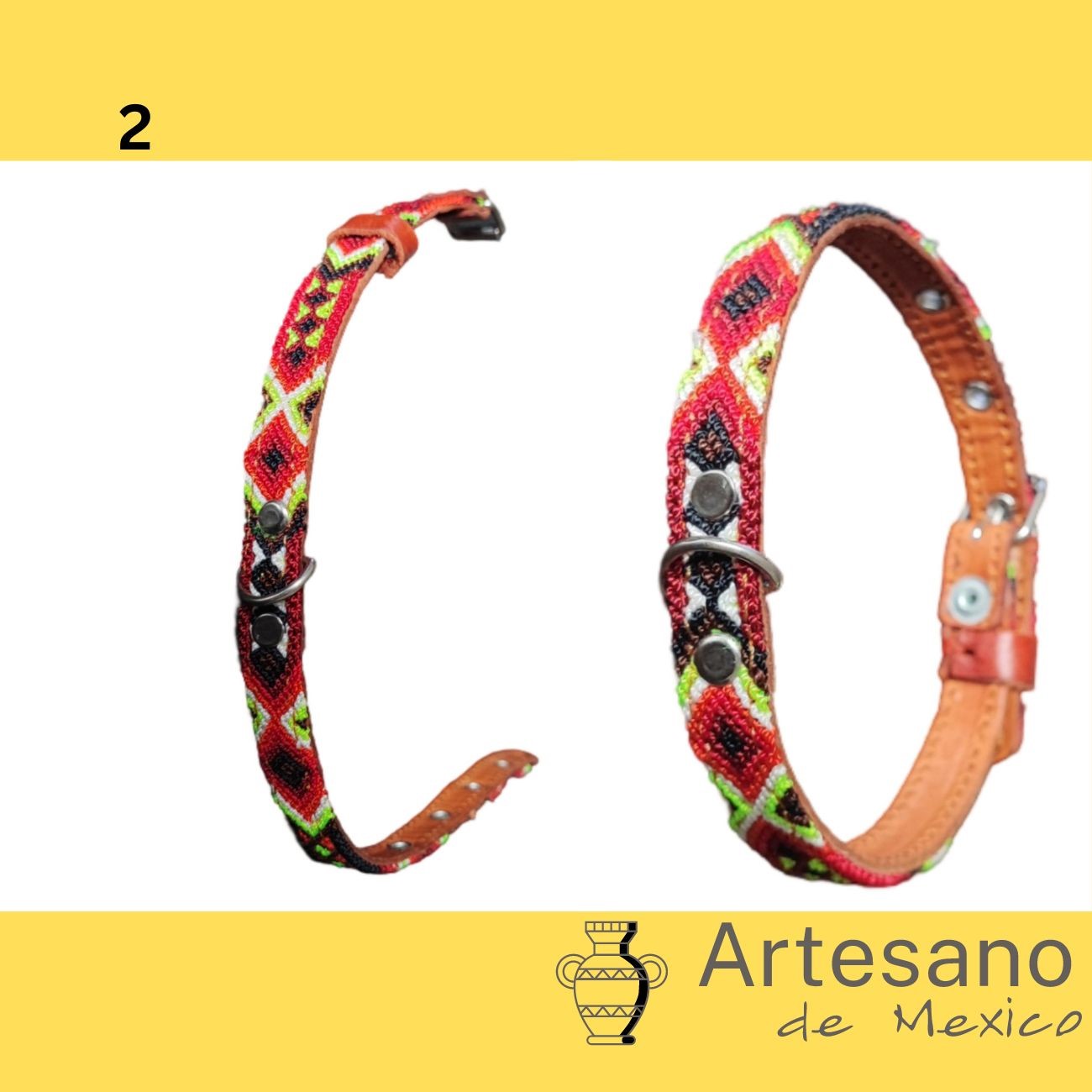 Mexican Hand Woven Dog Collars