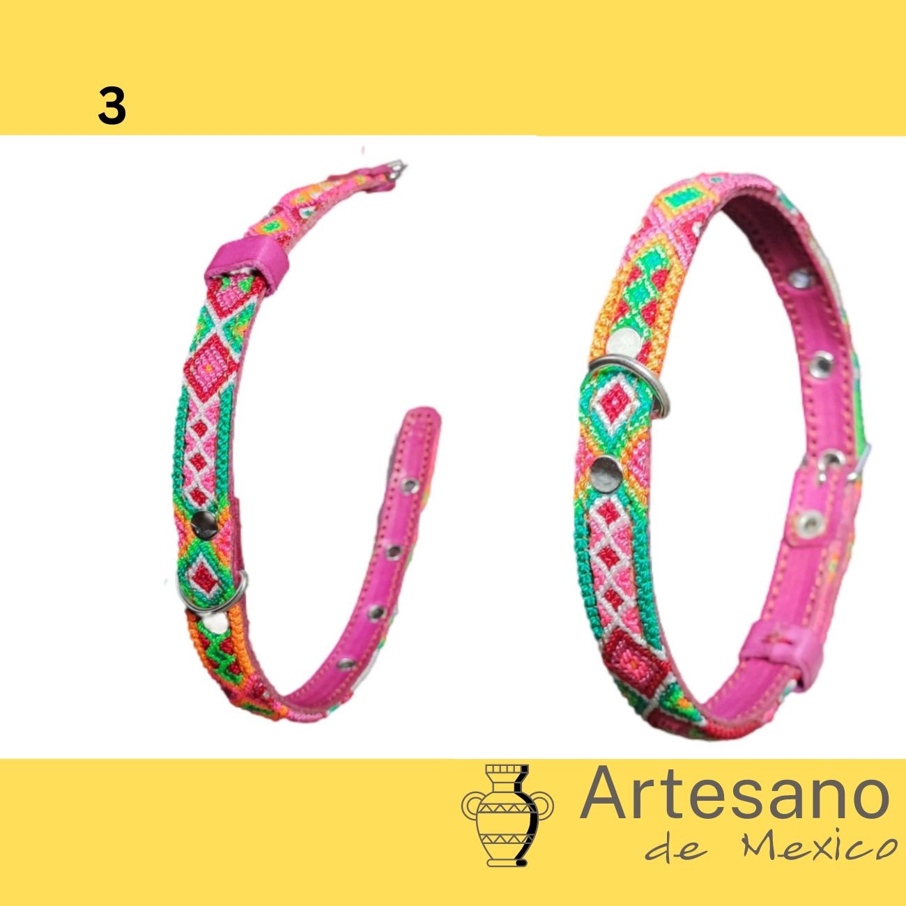 Mexican Hand Woven Dog Collars