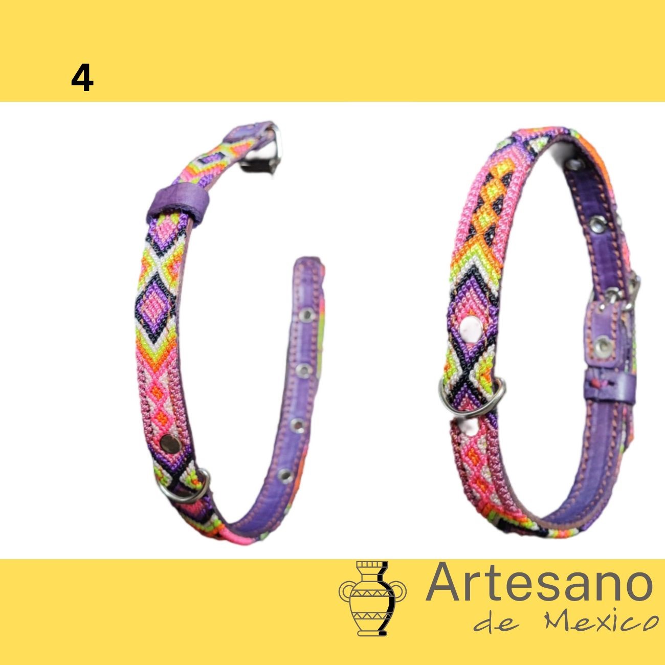 Mexican Hand Woven Dog Collars