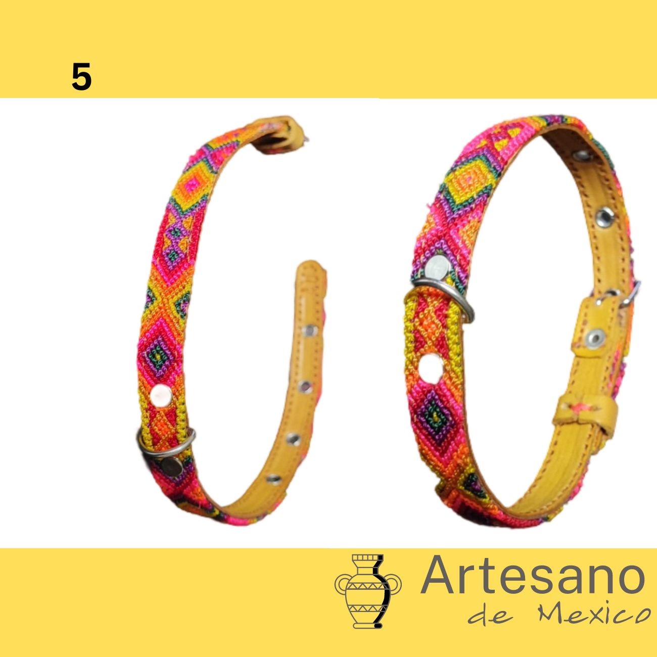 Mexican Hand Woven Dog Collars