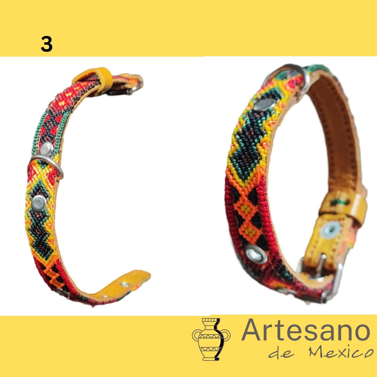 Mexican Hand Woven Dog Collars