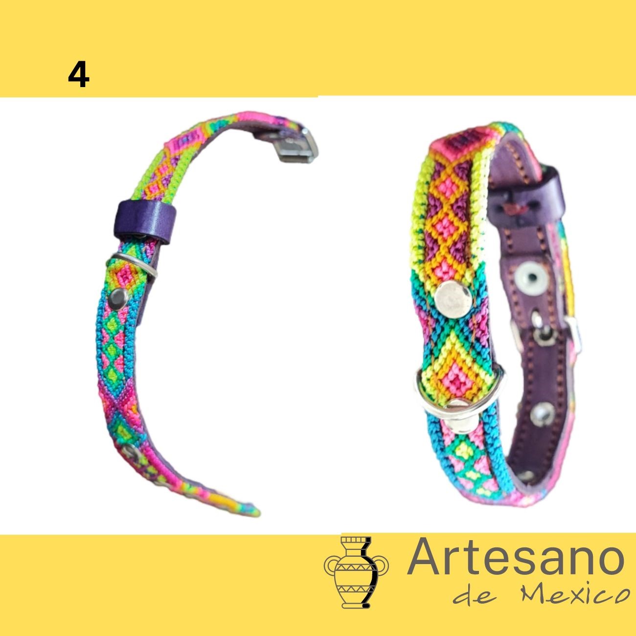 Mexican Hand Woven Dog Collars