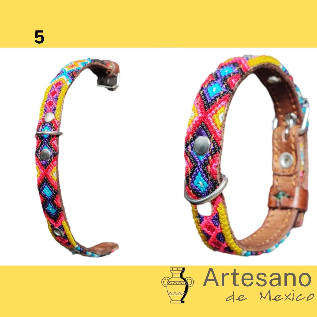 Mexican Hand Woven Dog Collars