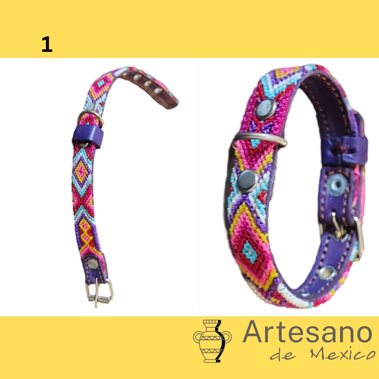 Mexican Hand Woven Dog Collars